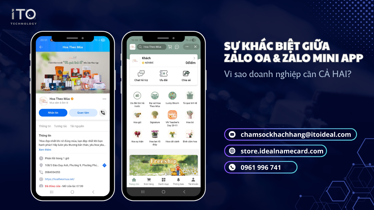 SỰ KHÁC BIỆT GIỮA ZALO OA & ZALO MINI APP – TẠI SAO DOANH NGHIỆP CẦN CẢ HAI?
